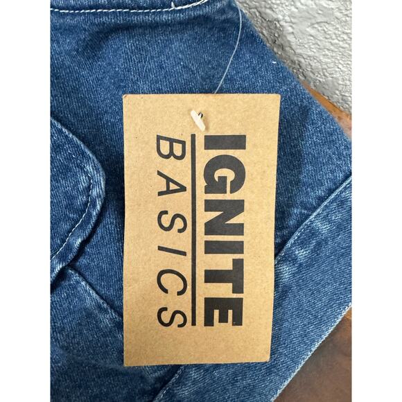 NWT Deadstock Ignite Basics Vintage Denim Vest 90s Large - Picture 7 of 8